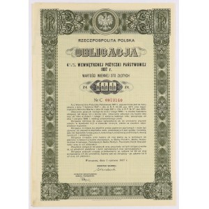 4.5% Poż. Wewnętrzna 1937, Obligacja na 100 zł - seria C