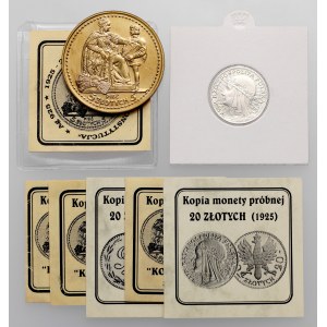 Parchimowicz, KOPIE prób II RP - 20 złotych 1925 i 5 złotych 1925 (2szt)