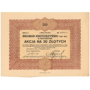 Browar Krotoszyński, Em.1, 30 zł 1925