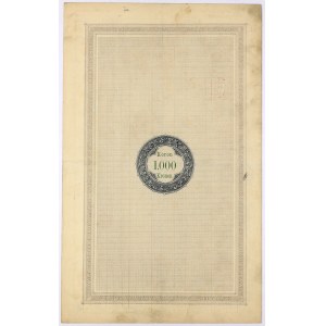 Lwów, Poż. Królestwa Galicyi... 1893 r. Obligacja na 1.000 koron