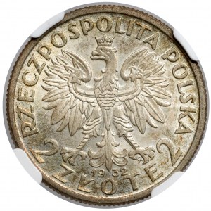 Głowa Kobiety 2 złote 1932 - NGC MS64