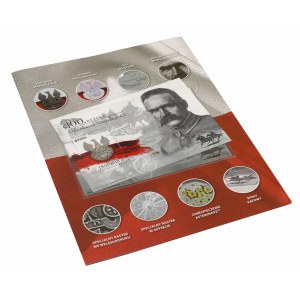 PWPW znaczek 100. rocznica Odzyskania Niepodległości - z broszurą
