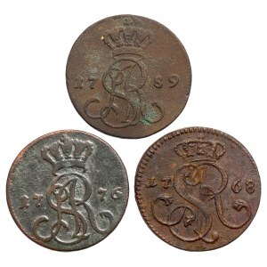 Poniatowski, Grosze 1768-1789 - zestaw (3szt)