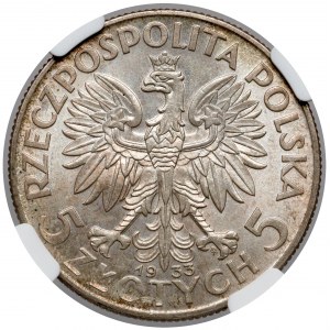 Głowa Kobiety 5 złotych 1933