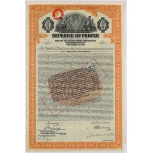 7% Poż. Stabilizacyjna 1927, Obligacja na 100 $ TRANCHE FRANCAISE