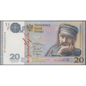 20 złotych 2018 - Niepodległość - w folderze z broszurą