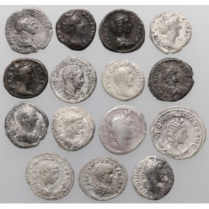 Cesarstwo rzymskie - zestaw denarów od republiki do Aleksandra Sewera (15szt)