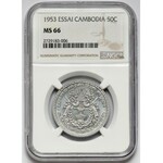 Cambodia, 50 centimes 1953 - Essai / Próba