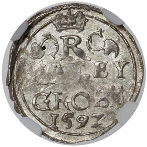 Bohemia, Rudolph II, Maley Groschen 1592