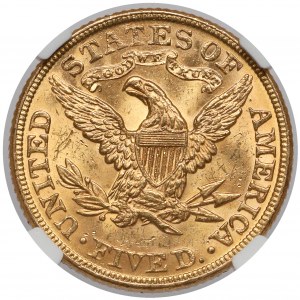 USA, 5 dollars 1893