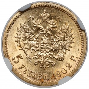 Russia, Nicholas II, 5 rouble 1902 AP, Petersburg