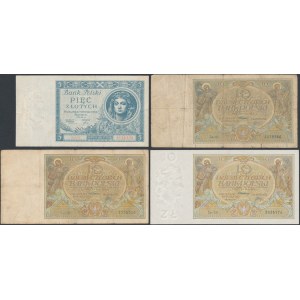 Zestaw RZADSZYCH banknotów z lat 1926-30 (4szt)