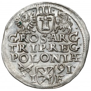 Zygmunt III Waza, Trojak Poznań 1591 - piękny