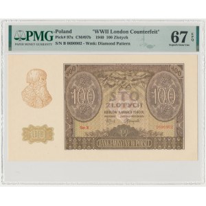 100 złotych 1940 - Ser.B - Falsyfikat ZWZ