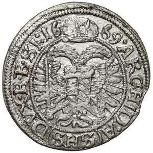 Śląsk, Leopold I, 3 krajcary 1669 SHS, Wrocław