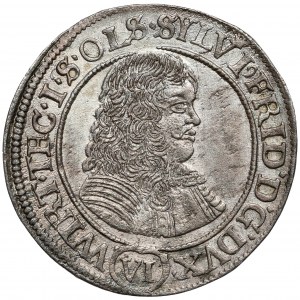 Śląsk, Sylwiusz Fryderyk, 6 krajcarów 1674 SP, Oleśnica