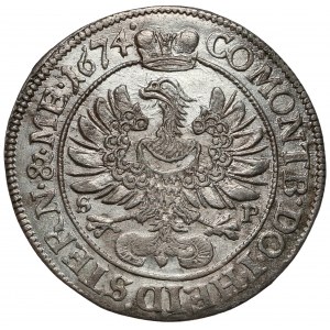 Śląsk, Sylwiusz Fryderyk, 6 krajcarów 1674 SP, Oleśnica