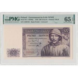 Londyn, 500 złotych 1939 - C