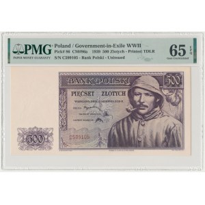 Londyn, 500 złotych 1939 - C