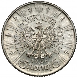 Piłsudski 5 złotych 1934 - urzędowy