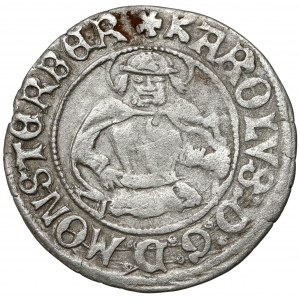 Śląsk, Karol I, Grosz biały 1518, Złoty Stok - rzadki