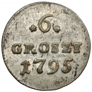 Poniatowski, 6 groszy 1795 - piękne