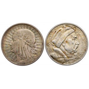 10 złotych 1932-1933 Głowa i Sobieski (2szt)