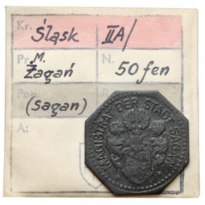 Sagan (Żagań), 50 fenigów bez daty - ex. Kałkowski