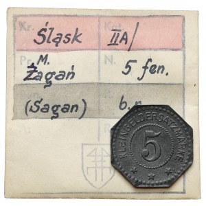 Sagan (Żagań), 5 fenigów bez daty - ex. Kałkowski