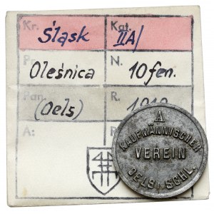 Oels (Oleśnica), 10 fenigów 1918 - ex. Kałkowski