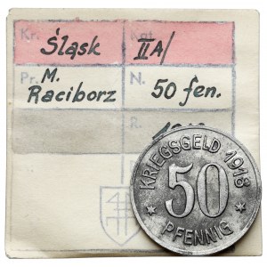 Ratibor (Racibórz), 50 fenigów 1918 - ex. Kałkowski