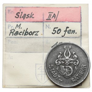Ratibor (Racibórz), 50 fenigów 1919 - ex. Kałkowski