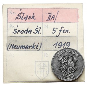 Neumarkt (Środa Śląska), 5 fenigów 1919 - gruby krążek - ex. Kałkowski