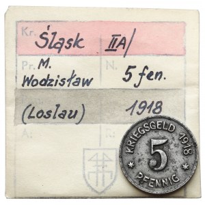 Loslau (Wodzisław), 5 fenigów 1918 - ex. Kałkowski