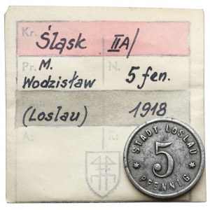 Loslau (Wodzisław), 5 fenigów 1918 - ex. Kałkowski