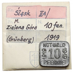 Grünberg (Zielona Góra), 10 fenigów 1919 - ex. Kałkowski