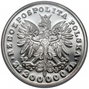 DUŻY Tryptyk 200.000 złotych 1990 Piłsudski