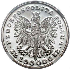 Mały Tryptyk 100.000 złotych 1990 Piłsudski
