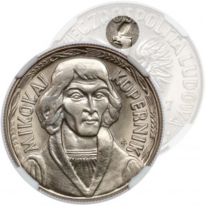 10 złotych 1967 Kopernik - DESTRUKT - Obverse Struck Thru