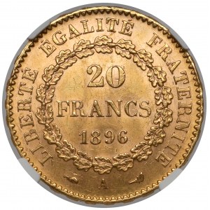 France, 20 francs 1896-A, Paris