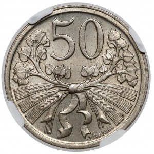 Czechoslovakia, 50 hellers 1922