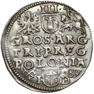 Zygmunt III Waza, Trojak Poznań 1589 ID - piękny