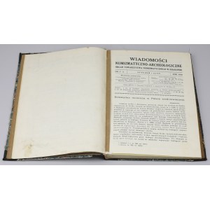 Wiadomości Nmizmatyczno-Archeologiczne KOMPLET 1919 + nr 12 z roku 1918