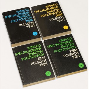 Katalog znaków pocztowych ziem polskich 1981-1985, tomy I-IV (4szt)