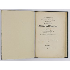 Katalog zbioru polskich monet i medali Józefa Zeltta 1867 - PIĘKNA OPRAWA w pełną skórę