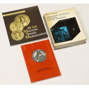 Zestaw literatury numizmatycznej (3szt) - Pamiątką ojczystym... Medale
