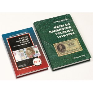 Katalogi banknotów polskich - stare wydania Miłczak, Parchimowicz (2szt)