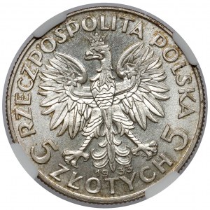 Głowa Kobiety 5 złotych 1933 - okazowe
