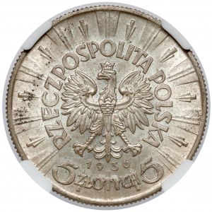 Piłsudski 5 złotych 1936 - piękny