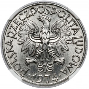 Rybak 5 złotych 1974 - słoneczko